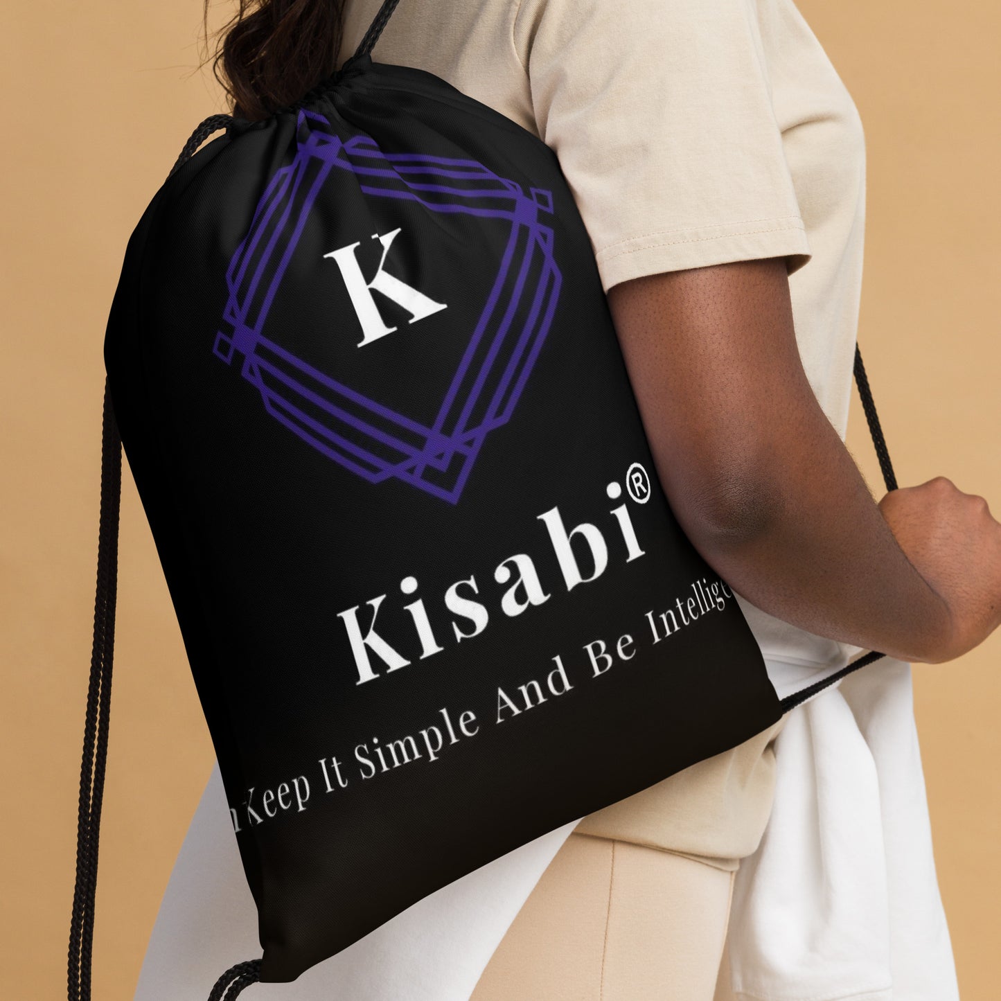 Kisabi Logo Drawstring Bag