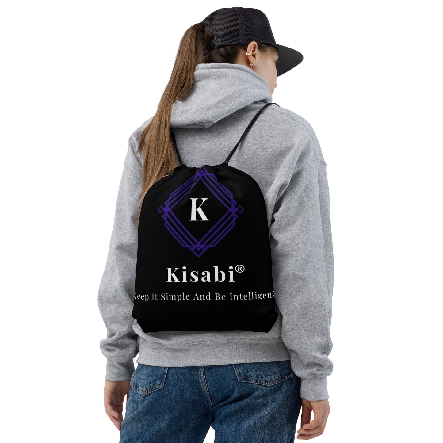 Kisabi Logo Drawstring Bag