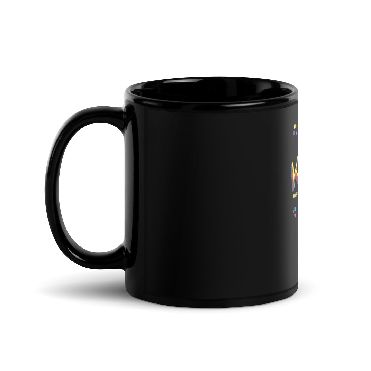 KISABI® WOW Black Glossy Mug