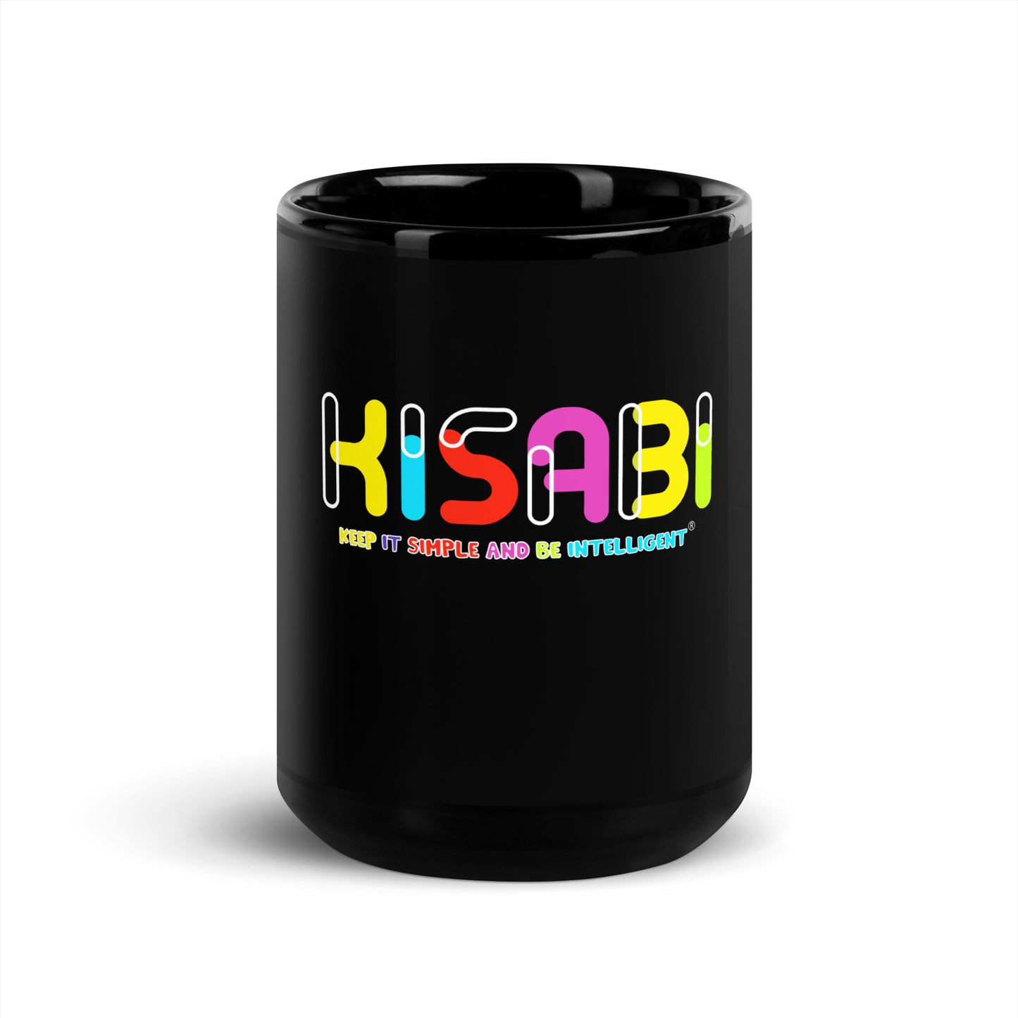 KISABI® Dibits Black Glossy Mug