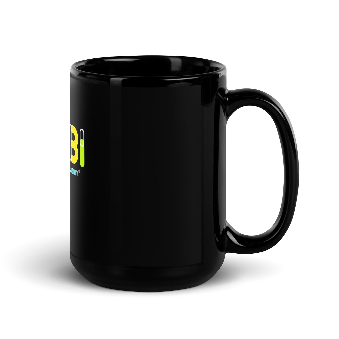 KISABI® Dibits Black Glossy Mug