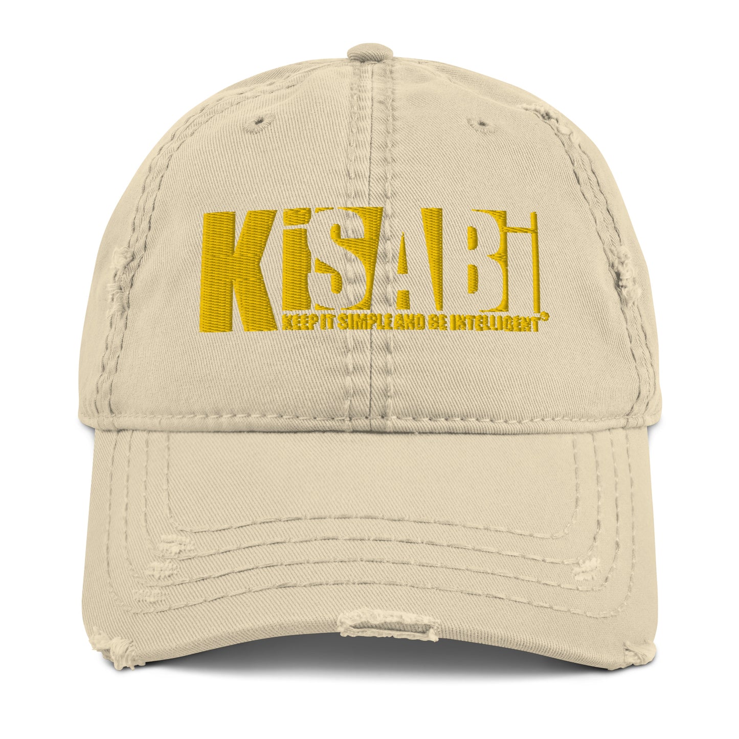 "Kisabi® Shadow Gold" Distressed Dad Hat