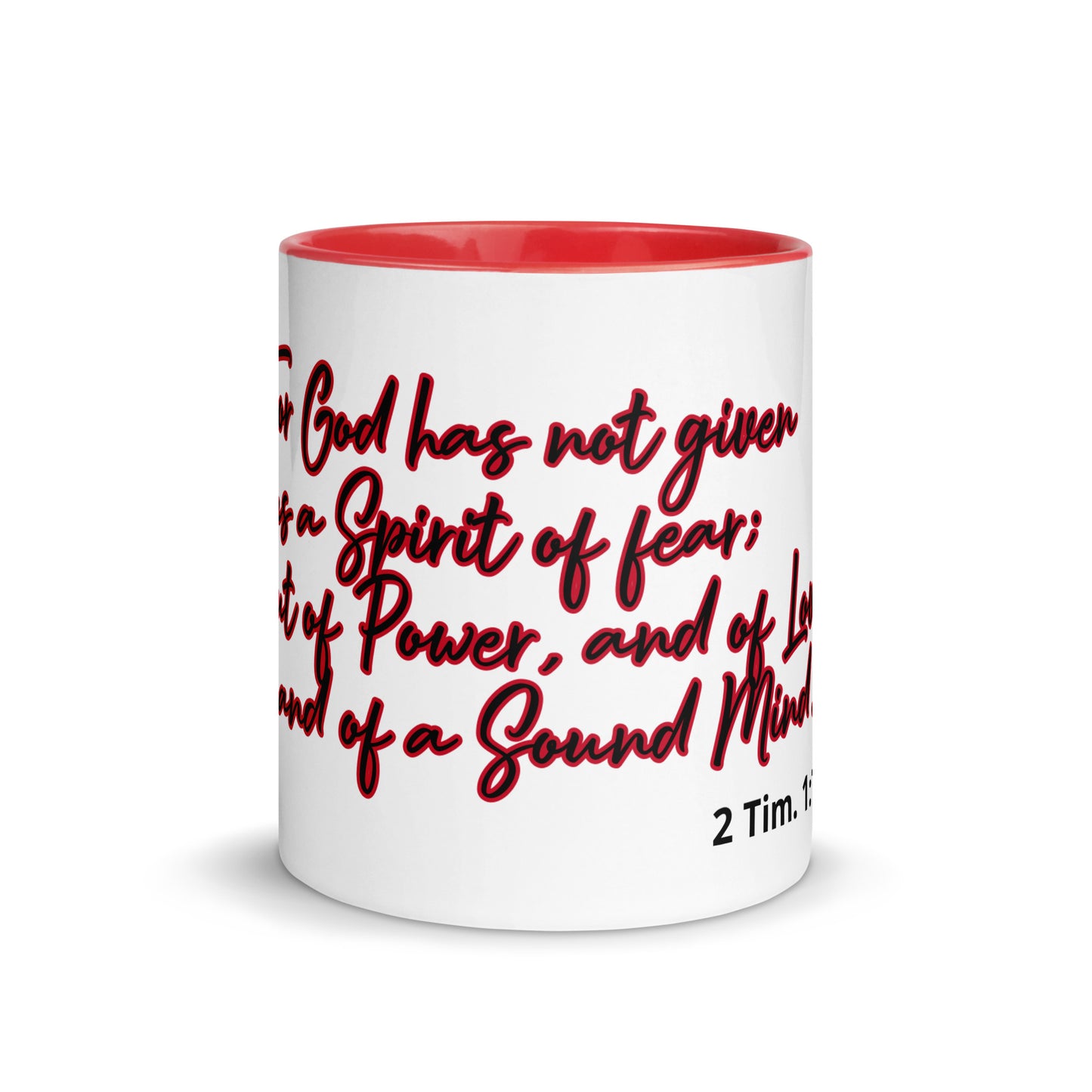 Inspiration 2 Timothy 1:7 Mug with Color Inside By KISABI®