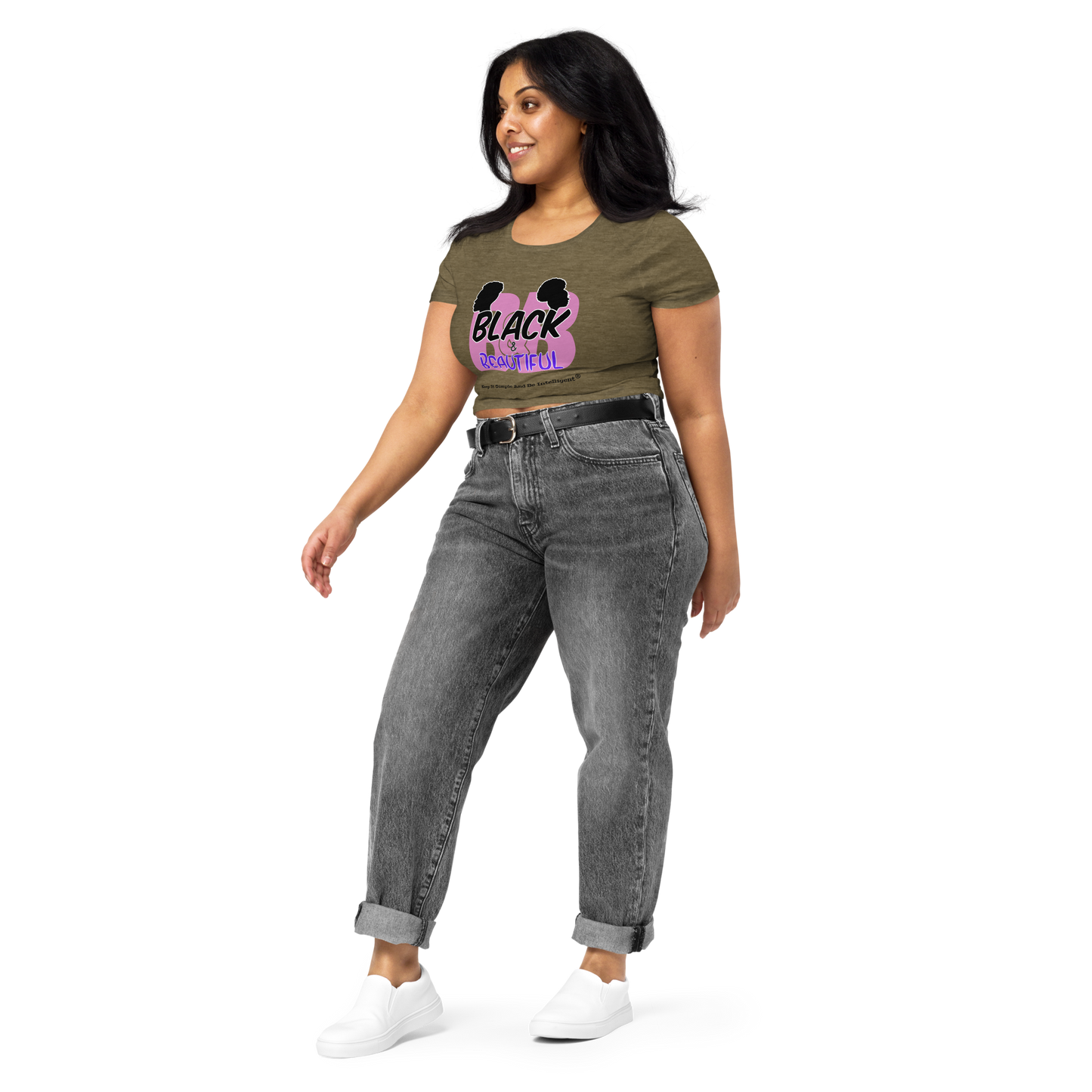 Black and Beautiful Women’s Crop Tee By KISABI®