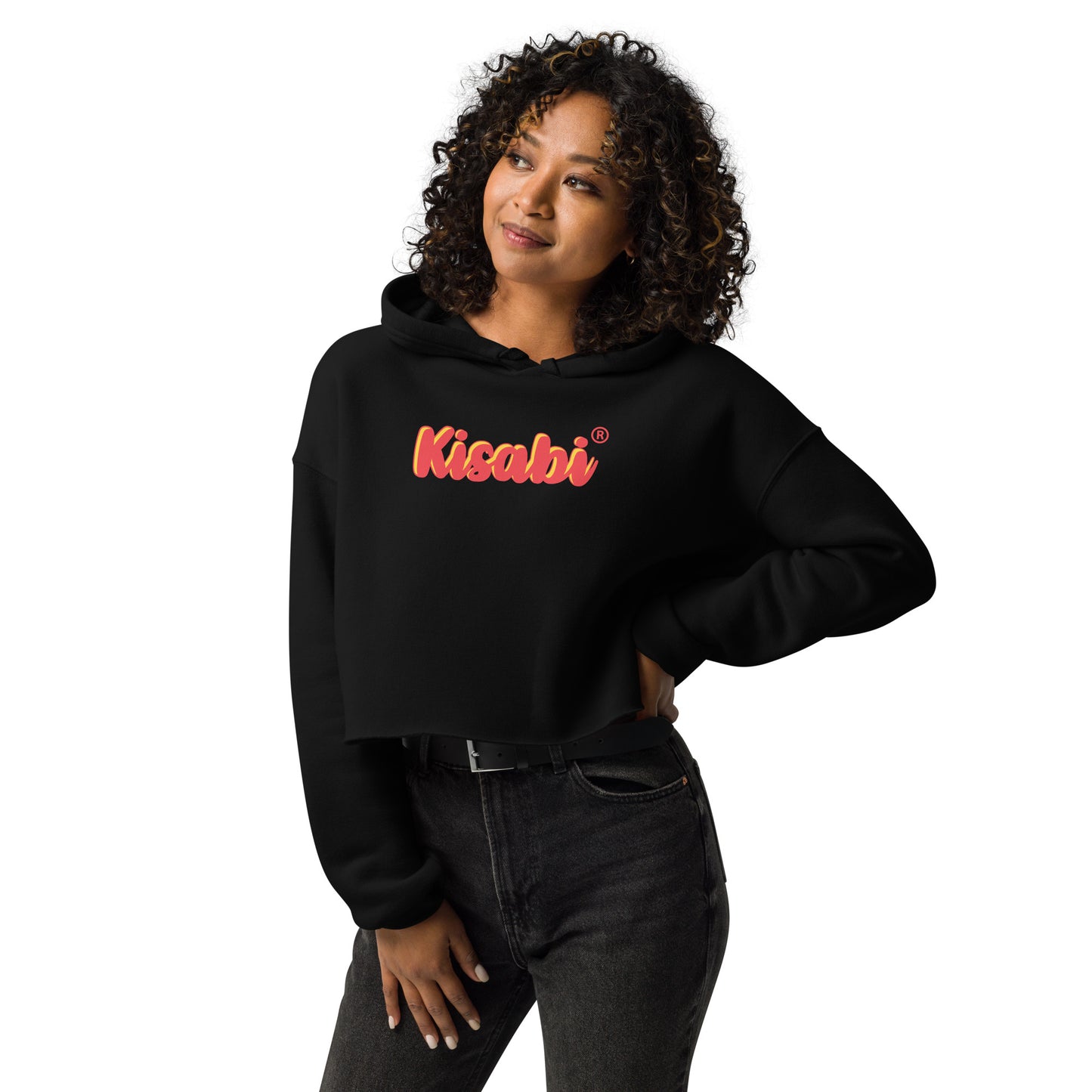 KISABI® Cursive Crop Hoodie By KISABI