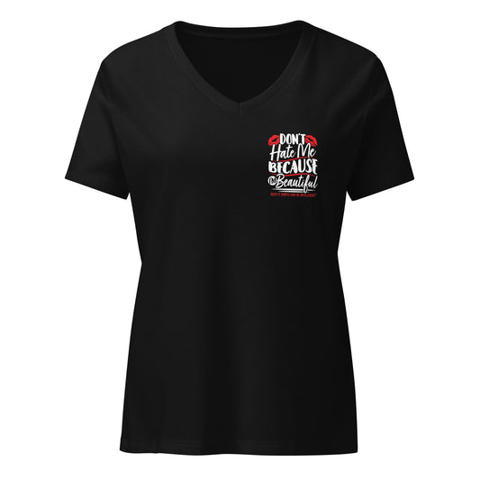 Don't Hate Women’s Relaxed V-Neck T-Shirt By KISABI